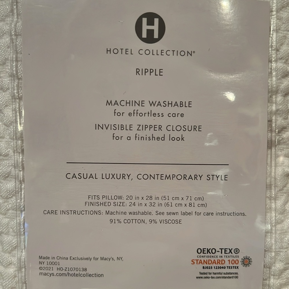 Hotel Collection Ripple Collection Matelasse Standard Sham, Set/2 - Picture 5 of 12
